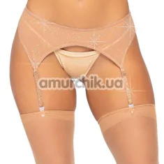 Пояс для чулок Leg Avenue Rhinestone Garterbelt 9140, телесный - Фото №1