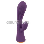 Вібратор Super Soft Double Layer Silicone Rabbit Vibrator, фіолетовий - Фото №1