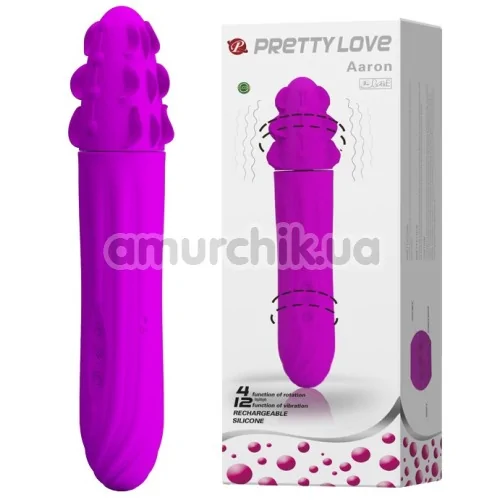Вибратор с ротацией Pretty Love Aaron, фиолетовый