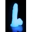 Фалоімітатор Lightsaber Glowing-In-The-Dark Dildo 6.7, блакитний - Фото №2