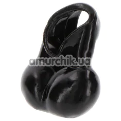 Эрекционное кольцо Toy Joy Manpower Penis Ring with Scrotum Holder, черное - Фото №1