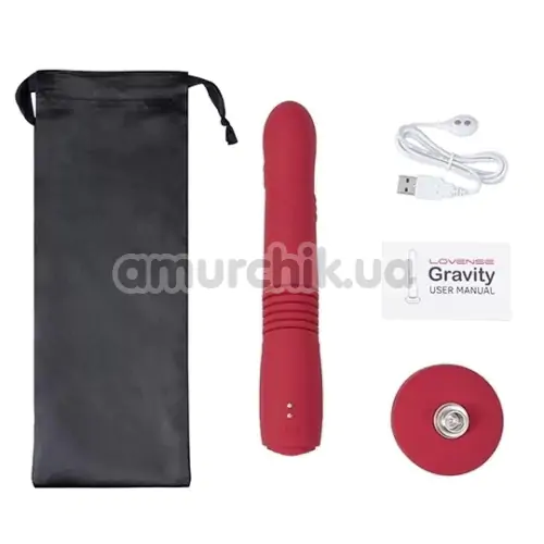 Вібратор з поштовхами Lovense Gravity, червоний