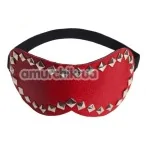 Маска на очі з заклепками sLash Style Leather Mask, червона - Фото №1