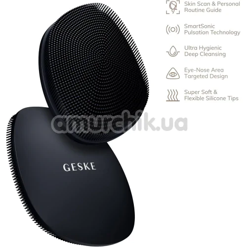 Щетка для лица Geske Facial Brush 4 in 1, черная