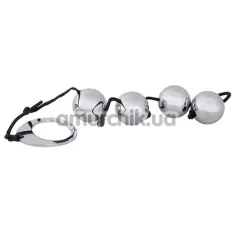 Вагінальні кульки Hot Iron Metal Ball Chain, срібні - Фото №1