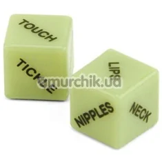 Секс-гра кубики Glow in the Dark Love Dice англійська версія, що світяться в темряві - Фото №1