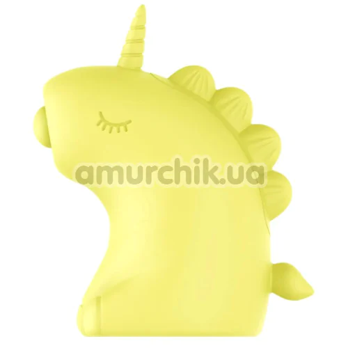 Кліторальний вібратор з пульсацією Univibe Sexy Unicorn, жовтий