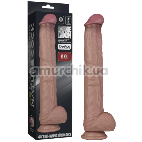 Фаллоимитатор Dual-Layered Silicone Nature Cock LV411301, светло-коричневый