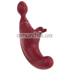Вибратор с пульсацией Adrien Lastic Fusion, бордовый - Фото №1