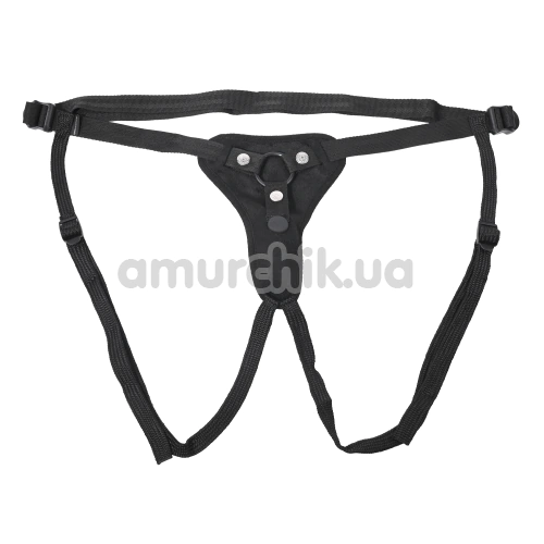 Трусики для страпона с вибрацией Sportsheets Hidden Pocket Strap On With Remote Control Vibrator, черные