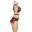 Костюм студентки Star Night Sexy Universitar Costume, чорно-червоний: бюстгальтер + трусики + портупея з комірцем - Фото №7
