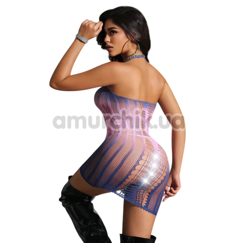 Сукня Star Night Temptation Fishnet Mini Dress, рожево-фіолетова