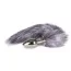 Анальна пробка з сірим лисячим хвостиком Easy Toys Fox Tail Plug L, срібна - Фото №1