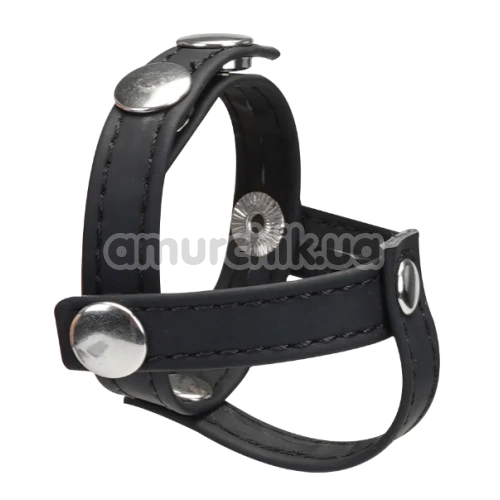 Эрекционное кольцо Liebe Seele Vegan Fetish Faux Leather Cock Ring, черное - Фото №1
