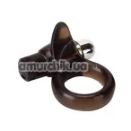 Віброкільце Vibro Ring Clitoral Tongue, чорне - Фото №1