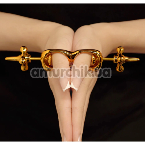 Фіксатор для рук Upko Finger Bound Play Collection Metal Thumb Cuffs, золотий