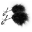 Зажимы для сосков с черными перышками Easy Toys Nipple Clamps, серебряные - Фото №2