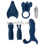 Набор Magic Shiver Bullet Set With 5 Attachments, синий - Фото №1