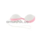Вагінальні кульки Amor Gym Balls Duo, біло-рожеві - Фото №1