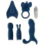 Набір Magic Shiver Bullet Set With 5 Attachments, синій - Фото №1