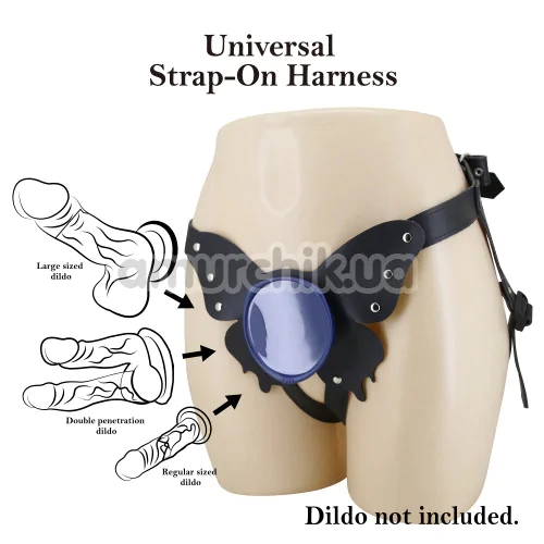 Трусики для страпона Pretty Love Harness Briefs Caludio II, черные