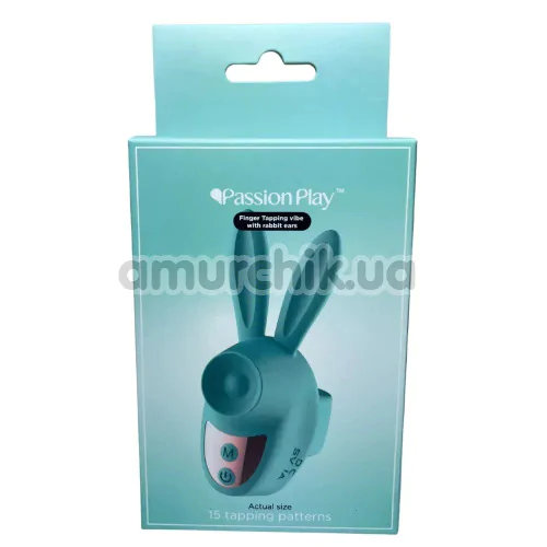 Вибратор на палец с пульсацией Passion Play Finger Tapping Vibe, бирюзовый