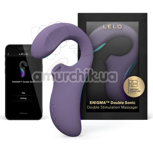Звуковой стимулятор с вибрацией Lelo Enigma Double Sonic (Лело Энигма Дабл Соник), фиолетовый - Фото №1