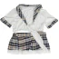 Костюм школярки Star Night Crop Top Plaid Skirt Schoolgirl Costume Set, білий: топ + спідниця - Фото №8