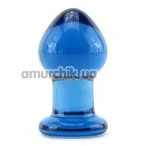 Анальна пробка Crystal Premium Glass Small, синя - Фото №1