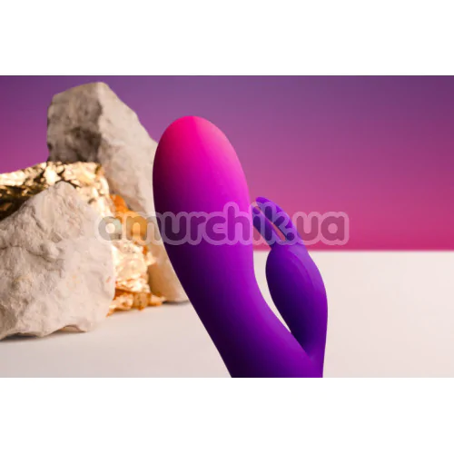 Вибратор Rocks-Off Glo-Girl Rabbit, фиолетово-розовый
