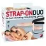 Подвійний страпон з вібрацією Strap - On Duo, тілесний - Фото №9