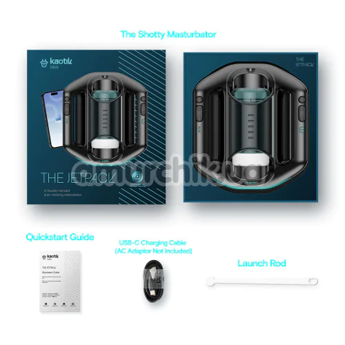Мастурбатор з поштовхами Kaotik Labs The Jetpack, чорний