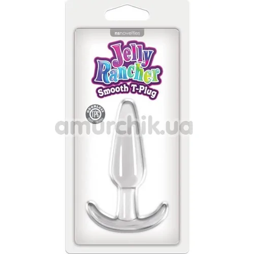 Анальная пробка Jelly Rancher T-Plug Smooth, прозрачная