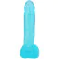 Фаллоимитатор Doc Johnson Crystal Jellies Realistic Cock With Balls 8, бирюзовый - Фото №3