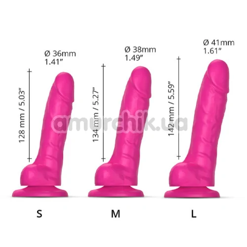 Фаллоимитатор Strap-On-Me Sliding Skin Realistic Dildo L, розовый