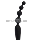 Анальний ланцюжок з вібрацією Black Mont Vibrating Anal Bumpy Bead 7.3, чорний - Фото №1