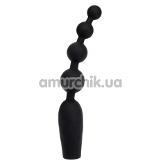 Анальний ланцюжок з вібрацією Black Mont Vibrating Anal Bumpy Bead 7.3, чорний - Фото №1