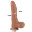 Фаллоимитатор Sliding-Skin Dual Layer Dong 8.5, светло-коричневый - Фото №4
