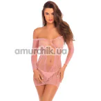 Платье Demure Long Sleeved Mini Dress, розовое - Фото №1