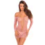Платье Demure Long Sleeved Mini Dress, розовое - Фото №1