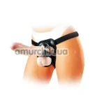 Страпон с вибрацией Potent Plunger, телесный - Фото №1