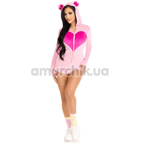 Комбинезон Leg Avenue Sweetheart Bear Velvet Romper, розовый