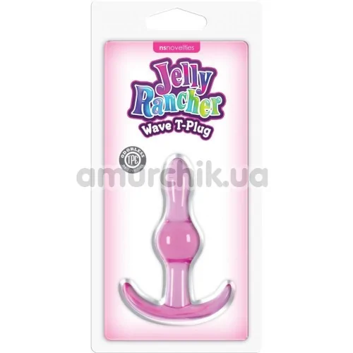 Анальна пробка Jelly Rancher Wave T-plug, рожева