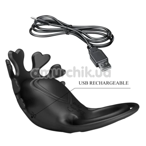 Виброкольцо для члена Pretty Love Vibrant Penis Ring Ruben, черное
