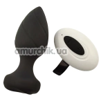Анальная пробка с вибрацией Vibrating Anal Pug With Remote Control, черная - Фото №1