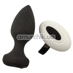 Анальна пробка з вібрацією Vibrating Anal Pug With Remote Control, чорна - Фото №1