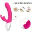 Вібратор з підігрівом Boss Series Silicone Rabbit Vibrator Powerful Licking, рожевий - Фото №5