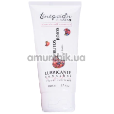 Оральный лубрикант Tentacion Playsex Frutos Rojos - красные ягоды, 80 мл - Фото №1