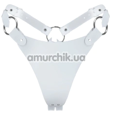 Трусики Feral Feelings String Bikini Leather, белые - Фото №1