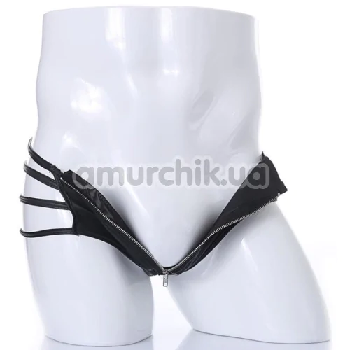 Трусы-стринги мужские Star Night Zipper String Mens Strap Thong, черные